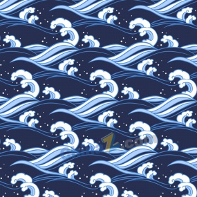 手绘日本波浪图案设计